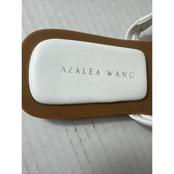 Azalea Wang Women's 6 Stetson White Slip On Square Toe Knot Sandals New 0182 - Picture 3 of 16